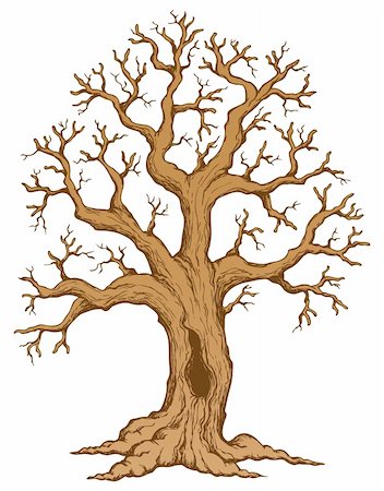 Tree theme drawing 2 - vector illustration. Stock Photo - Budget Royalty-Free & Subscription, Code: 400-06326540