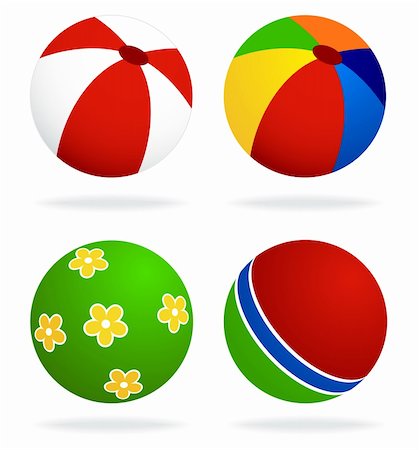 simsearch:400-04766687,k - set  of beach balls isolated on white background Foto de stock - Super Valor sin royalties y Suscripción, Código: 400-06326607