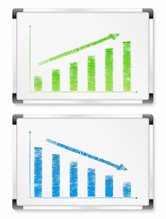 simsearch:400-08750925,k - Whiteboards with hand drawn graphs, vector eps10 illustration Stock Photo - Budget Royalty-Free & Subscription, Code: 400-06326912
