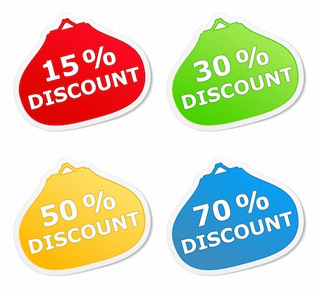 simsearch:400-05719489,k - Set of discount stickers, vector eps10 illustration Stock Photo - Budget Royalty-Free & Subscription, Code: 400-06326932