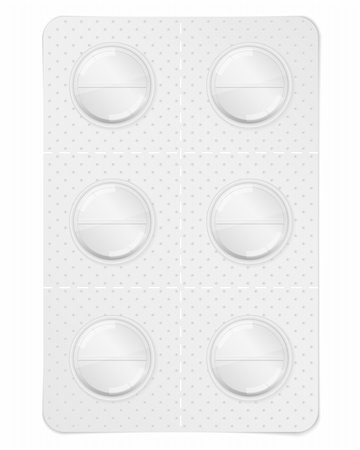 diet pills - Pills in blister pack, vector eps10 illustration Stock Photo - Budget Royalty-Free & Subscription, Code: 400-06327071