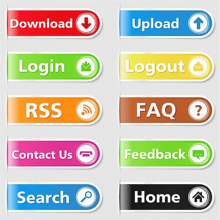 Set of Web Tabs, vector eps10 illustration Stock Photo - Budget Royalty-Free & Subscription, Code: 400-06327391