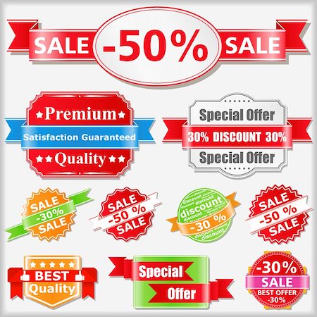 Sale Banners, vector eps10 illustration Stock Photo - Budget Royalty-Free & Subscription, Code: 400-06327409