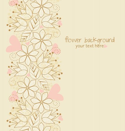 Beautiful floral illustration on light brown background Stock Photo - Budget Royalty-Free & Subscription, Code: 400-06327547