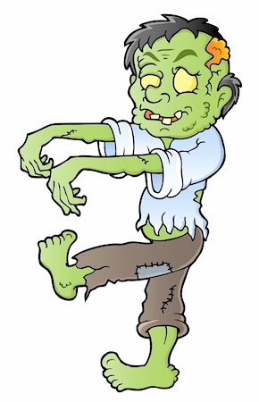 Cartoon zombie theme image 1 - vector illustration. Stock Photo - Budget Royalty-Free & Subscription, Code: 400-06327753