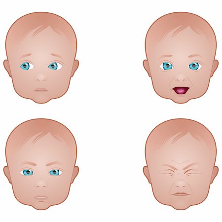 simsearch:400-07579826,k - Collection of baby facial expressions Stock Photo - Budget Royalty-Free & Subscription, Code: 400-06328064