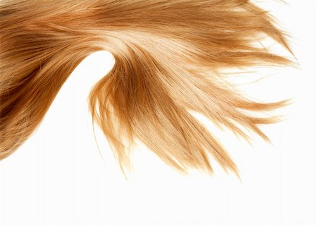 salon background - human blonde hair on white isolated background Stock Photo - Budget Royalty-Free & Subscription, Code: 400-06328476