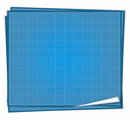 drawing draft paper - Blueprint paper, vector eps10 illustration Stock Photo - Budget Royalty-Free & Subscription, Code: 400-06328572