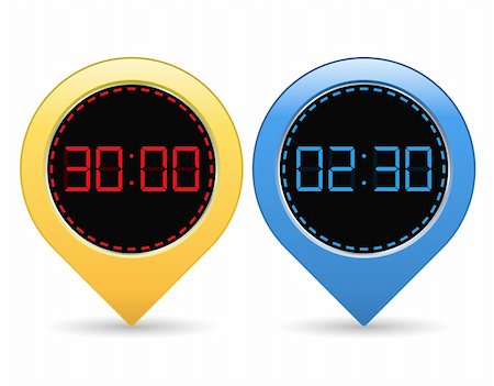 Digital Timers, vector eps10 illustration Stock Photo - Budget Royalty-Free & Subscription, Code: 400-06328600