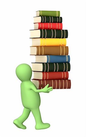 simsearch:400-06074785,k - 3d puppet with books. Isolated over white Stock Photo - Budget Royalty-Free & Subscription, Code: 400-06328615