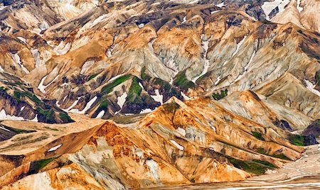 Beautiful multicolored mountains at Landmannalaugar, Iceland Foto de stock - Royalty-Free Super Valor e Assinatura, Número: 400-06328663