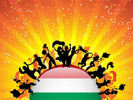 simsearch:400-06200141,k - Vector - Hungary Greece Sport Fan Crowd with Flag Stock Photo - Budget Royalty-Free & Subscription, Code: 400-06328710