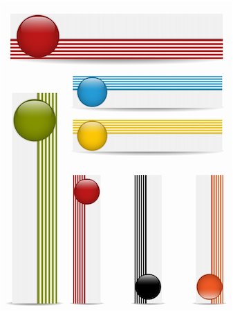 Glossy web buttons with colored bars. Editable Vector Illustration Stock Photo - Budget Royalty-Free & Subscription, Code: 400-06328712