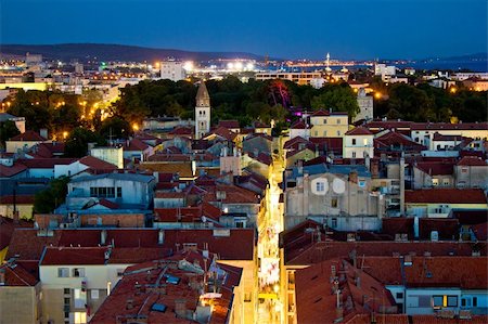 Zadar peninsula calle larga panorama in evening, Dalmatia, Croatia Photographie de stock - Aubaine LD & Abonnement, Code: 400-06328929