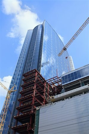 construction of modern skyscrapers Fotografie stock - Microstock e Abbonamento, Codice: 400-06329155