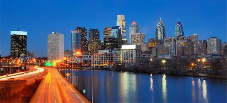 Skyline of downtown Philadelphia, Pennsylvania. Stock Photo - Budget Royalty-Free & Subscription, Code: 400-06329487