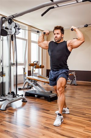 fitness model adult - An image of a handsome young muscular sports man Stock Photo - Budget Royalty-Free & Subscription, Code: 400-06329709