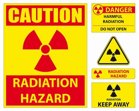 risk of death vector - Collection of radiation hazard sign set Stock Photo - Budget Royalty-Free & Subscription, Code: 400-06330240