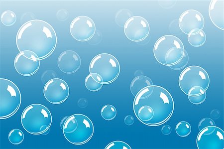 Blue background with bubbles Fotografie stock - Microstock e Abbonamento, Codice: 400-06330344