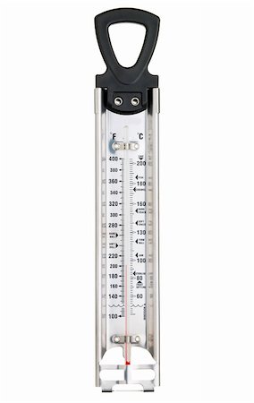 Thermometer on Isolated White Background Fotografie stock - Microstock e Abbonamento, Codice: 400-06330671