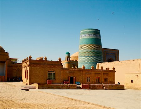 Square near  Kunya-ark citadel in Khiva, Uzbekistan Stock Photo - Budget Royalty-Free & Subscription, Code: 400-06331517