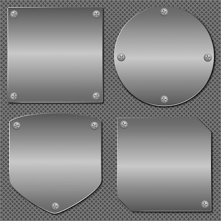 simsearch:400-05749892,k - Set of metal boards, vector eps10 illustration Stock Photo - Budget Royalty-Free & Subscription, Code: 400-06331588