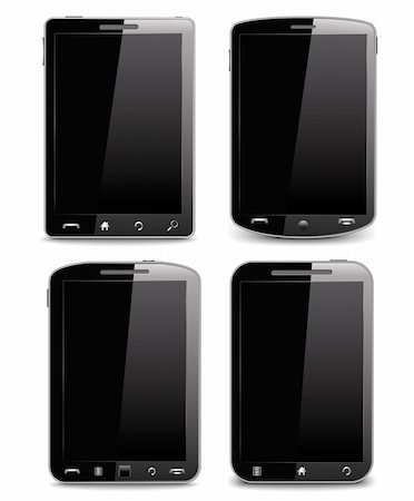 simsearch:400-04836744,k - Set of black mobile phones, vector eps10 illustration Stock Photo - Budget Royalty-Free & Subscription, Code: 400-06331595