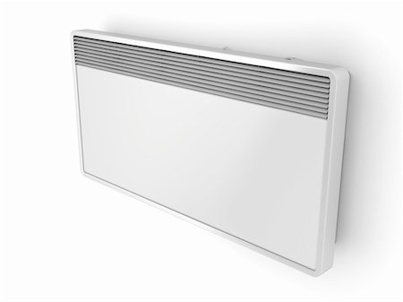 simsearch:400-05721873,k - Electric panel heater on white wall Stock Photo - Budget Royalty-Free & Subscription, Code: 400-06331655