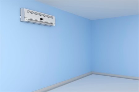 Room cooled with air conditioner Stock Photo - Budget Royalty-Free & Subscription, Code: 400-06331659