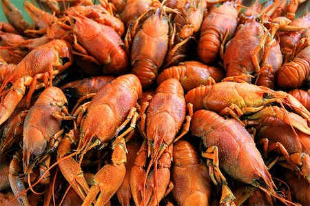 Background with many boiled crawfishes Stock Photo - Budget Royalty-Free & Subscription, Code: 400-06332393