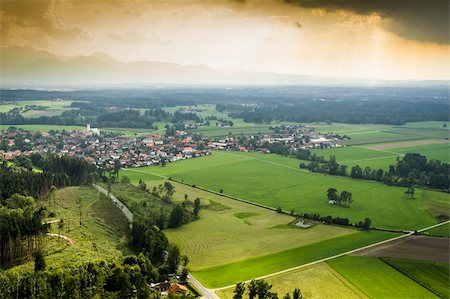 farm house in germany - An image of a panoramic aerial view Bavaria Stock Photo - Budget Royalty-Free & Subscription, Code: 400-06332484