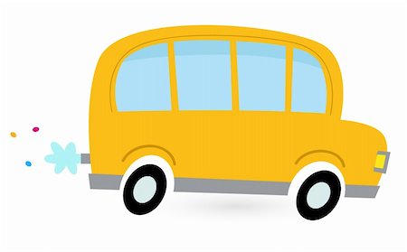simsearch:400-07622068,k - School bus isolated on white. Vector cartoon Stock Photo - Budget Royalty-Free & Subscription, Code: 400-06332942