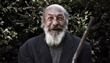 portrait of an elderly bearded man with a smile on face Stock Photo - Budget Royalty-Free & Subscription, Code: 400-06333846