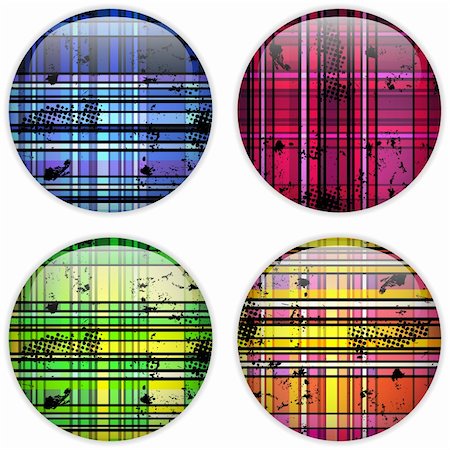 simsearch:400-05671830,k - Vector - Glass Circle Button Colorful Stripes Foto de stock - Royalty-Free Super Valor e Assinatura, Número: 400-06355548