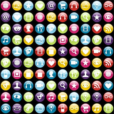 simsearch:400-06355676,k - Smartphone app icon set pattern background. Vector file layered for easy manipulation and customisation. Foto de stock - Super Valor sin royalties y Suscripción, Código: 400-06355647