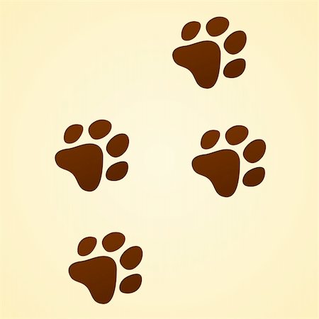 simsearch:400-04327046,k - Brown Wildlife illustration of Animal trace on light brown background Photographie de stock - Aubaine LD & Abonnement, Code: 400-06355733