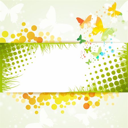 Colorful background with butterfly Stock Photo - Budget Royalty-Free & Subscription, Code: 400-06355876