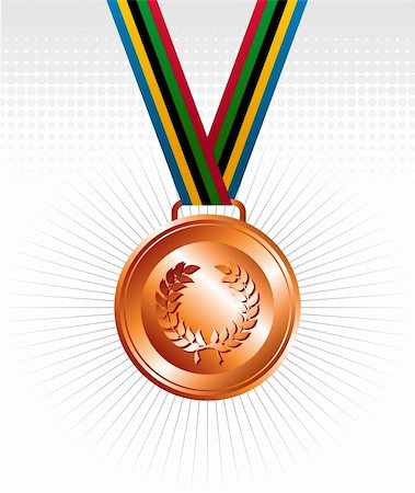 simsearch:400-03913360,k - Olympic bronze medal with ribbon elements set background. Vector file layered for easy manipulation and customisation. Photographie de stock - Aubaine LD & Abonnement, Code: 400-06355967