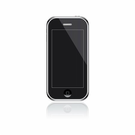 simsearch:400-05918503,k - Realistic smart phone. Easy edit. No transparencies. Photographie de stock - Aubaine LD & Abonnement, Code: 400-06356048