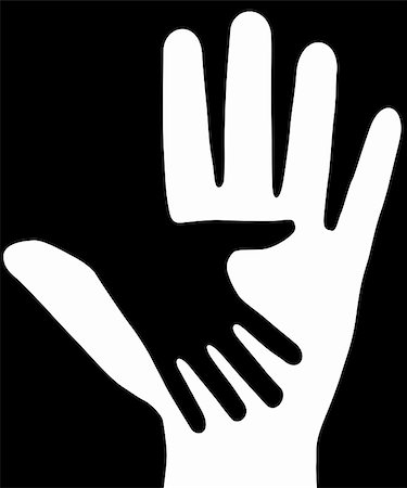 simsearch:400-05694035,k - On black background, are made two hands. The Vector. Stock Photo - Budget Royalty-Free & Subscription, Code: 400-06356122