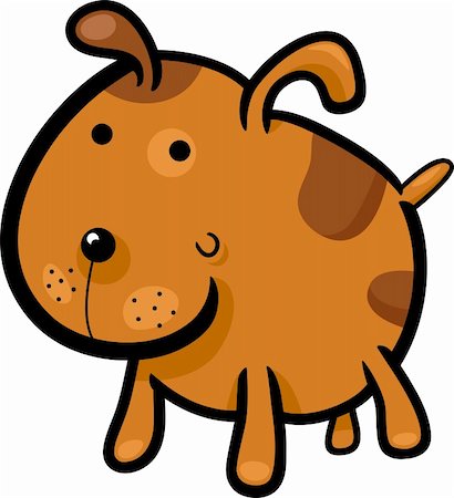 simsearch:400-06356146,k - cartoon illustration of cute spotted dog or puppy Photographie de stock - Aubaine LD & Abonnement, Code: 400-06356140