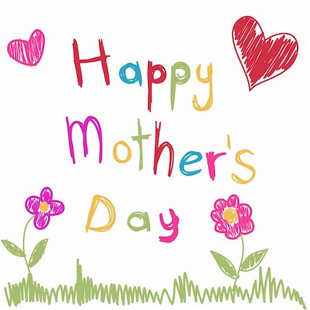 drawing designs for greeting card - Mother's Day Stock Photo - Budget Royalty-Free & Subscription, Code: 400-06356273