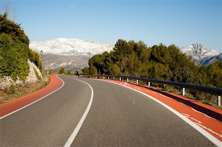 simsearch:400-06083036,k - Scenic road towards Guadalest, Alicante, Spain amidst beautiful winter scenery Stock Photo - Budget Royalty-Free & Subscription, Code: 400-06356393