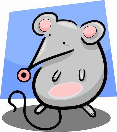 simsearch:400-06208186,k - cartoon illustration of cute little gray mouse Photographie de stock - Aubaine LD & Abonnement, Code: 400-06356588