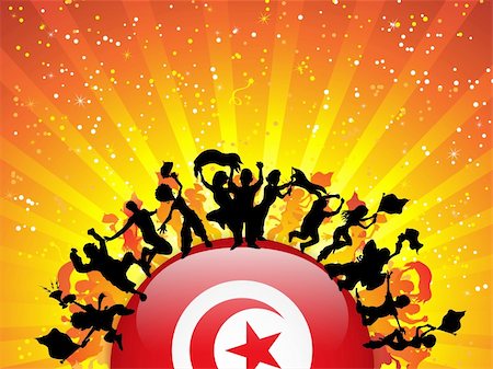 simsearch:400-05752560,k - Vector - Turkey Sport Fan Crowd with Flag Photographie de stock - Aubaine LD & Abonnement, Code: 400-06356920
