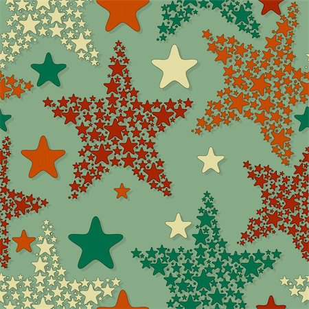 vector seamless pattern with christmas stars, eps 8 Stock Photo - Budget Royalty-Free & Subscription, Code: 400-06357056