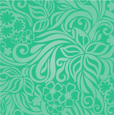 floral vector - Decorative graphic curly background with flowers and leaves Photographie de stock - Aubaine LD & Abonnement, Code: 400-06357281