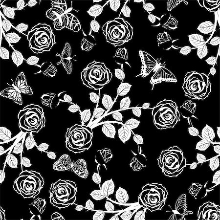 floral vector - Seamless vector floral pattern. For easy making seamless pattern just drag all group into swatches bar, and use it for filling any contours. Photographie de stock - Aubaine LD & Abonnement, Code: 400-06357625