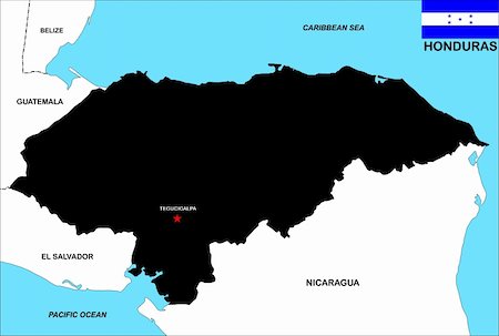 very big size honduras black map illustration Foto de stock - Super Valor sin royalties y Suscripción, Código: 400-06357647