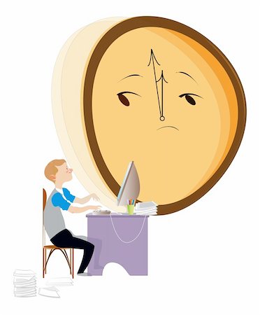 Person and clock, lack of time Fotografie stock - Microstock e Abbonamento, Codice: 400-06357702